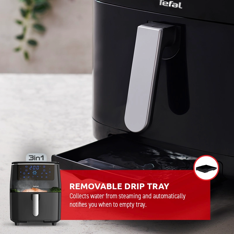 Tefal FW2018 XXL 3-in-1 Air Fryer with Grill & Steam Functions - Healthy Oil-Free Cooking for Family Meals, Parties & Quick Weeknight Dinners