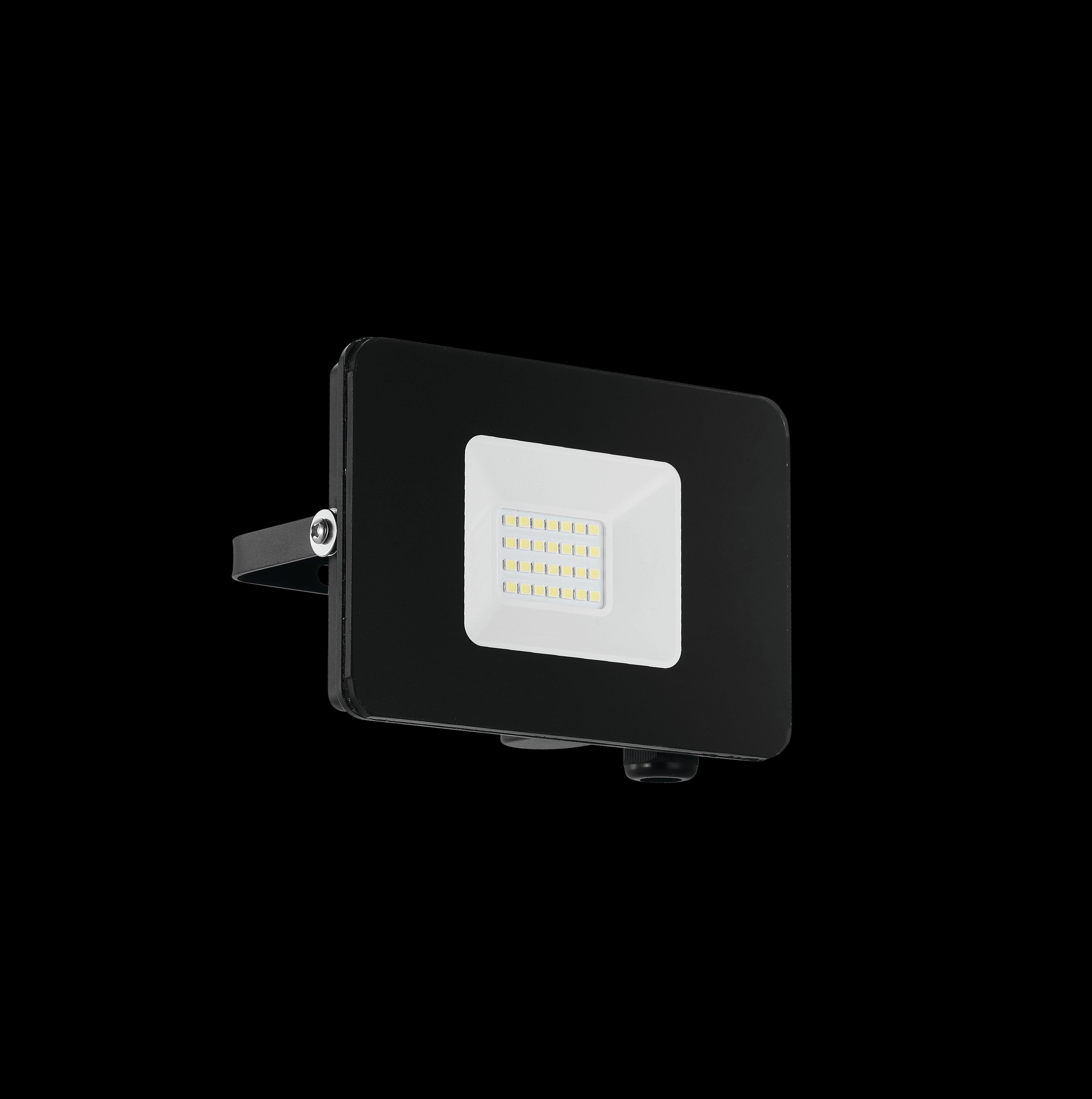 Eglo Faedo 3 IP65 Waterproof Outdoor LED Black Flood Light 21W - Bright Security Lighting for Garden, Patio, Driveway & Backyard