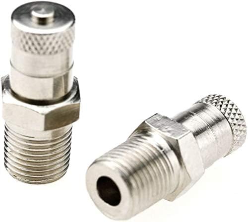 2 Pack 1/8 Inch BSPT BSP Schrader Tank Valve - 25mm Wheel Air Compressor Valve - 35 Bar 500 PSI High Pressure - Perfect for Air Compressors, Pneumatic Tools, and Tire Inflation Systems