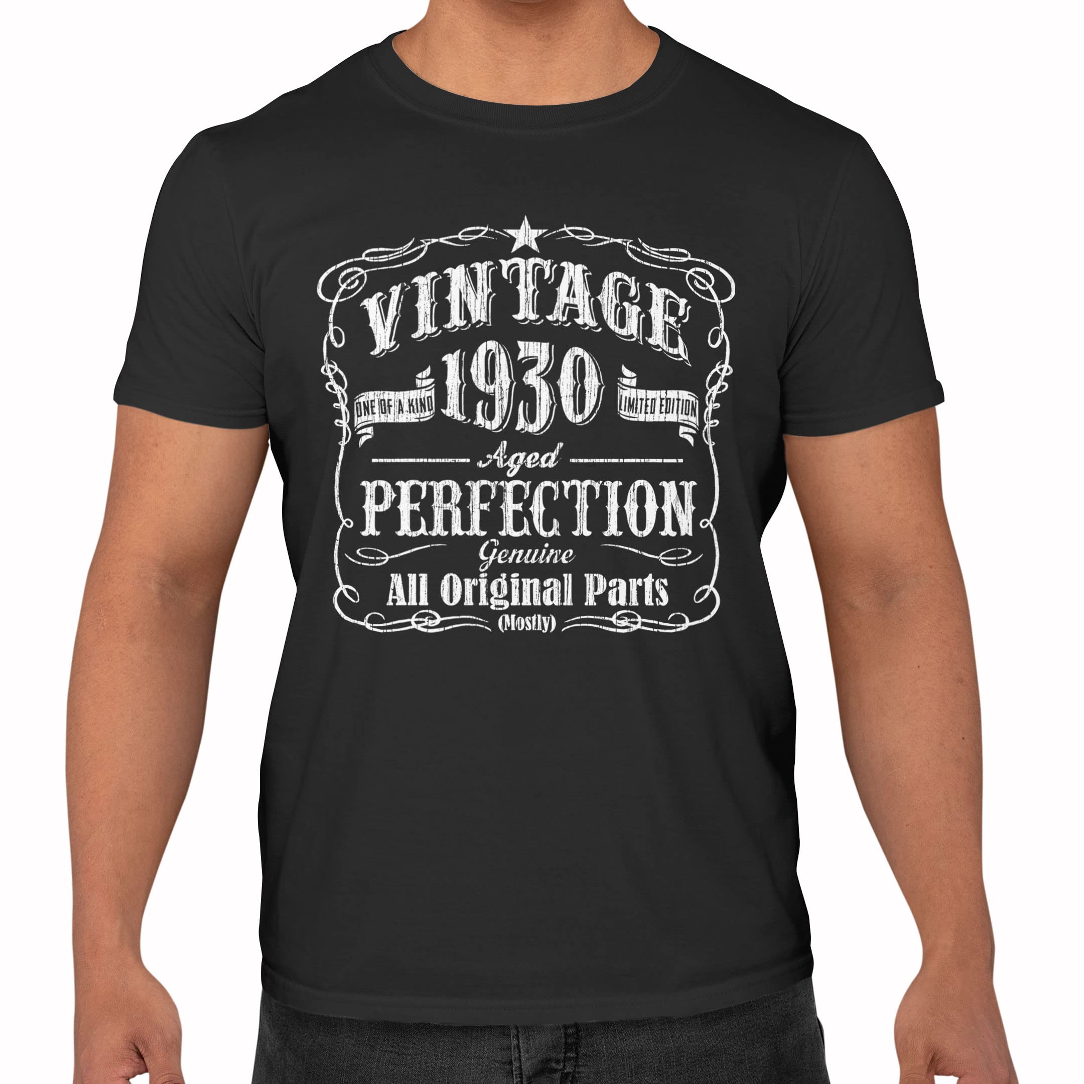Vintage 1930s T-Shirts for Men - Retro 90 Year Old Cotton Shirt - Perfect for Historical Reenactments, Themed Parties & Vintage Fashion Collectors