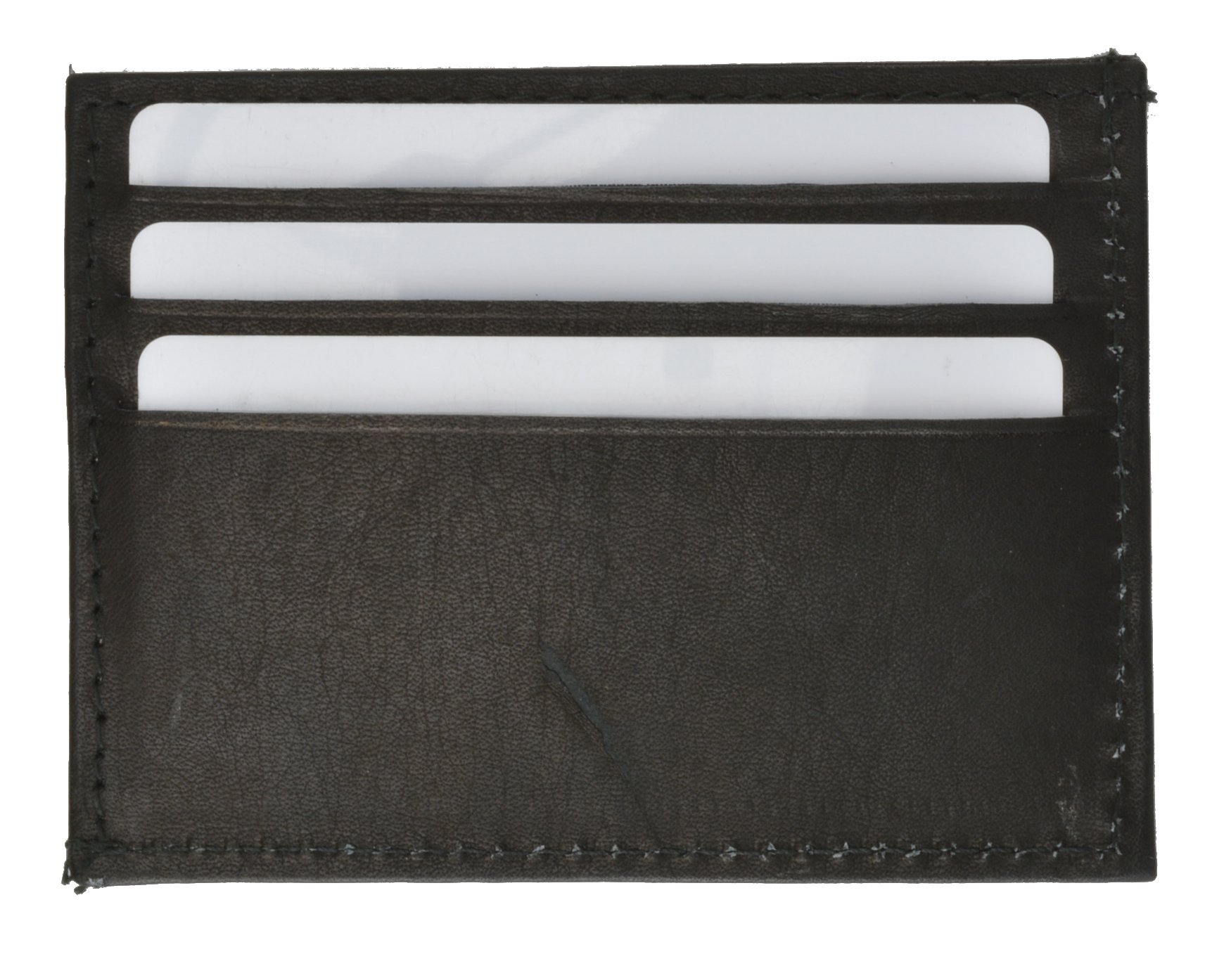Genuine Leather ID Holder Wallet - Slim RFID Blocking Card Case for Men & Women - Perfect for Business, Travel & Everyday Use (Black #270CF)