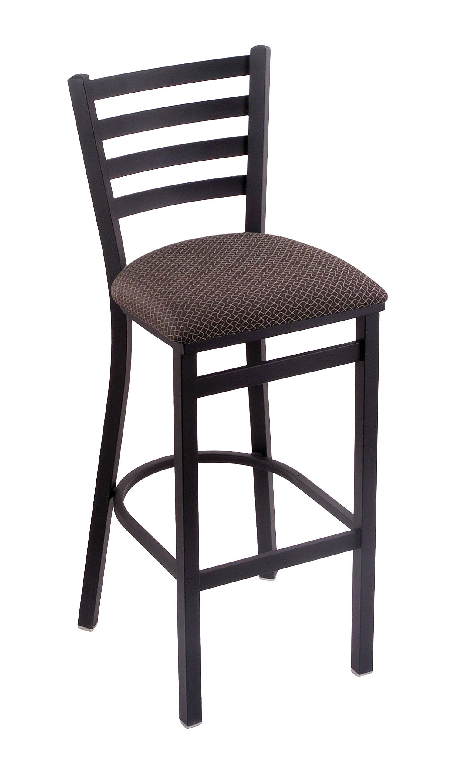 Holland Bar Stool Co. 400 Jackie Bar Stool - 30 Inch Height Adjustable Counter Stool with Graphite Gray Upholstery - Perfect for Kitchen Islands, Home Bars & Breakfast Nooks