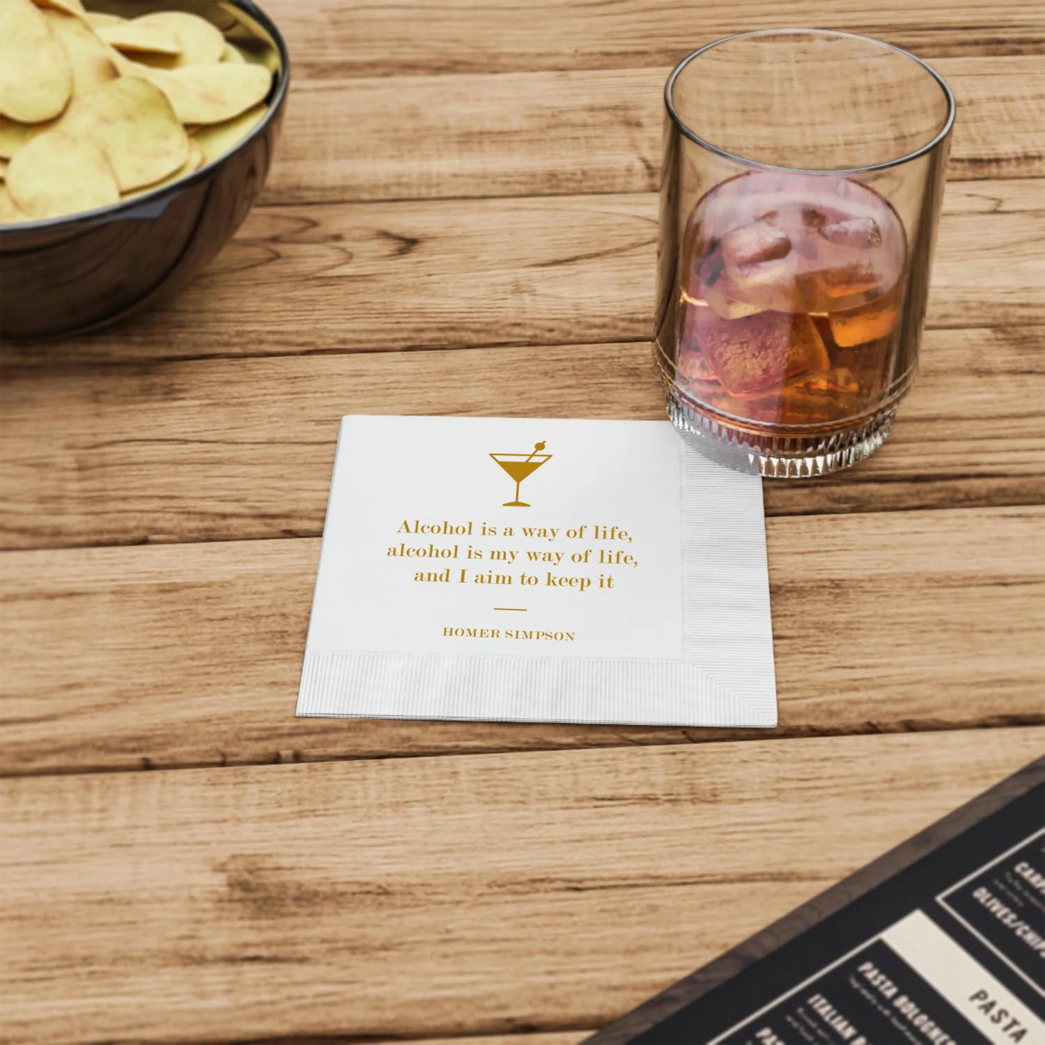 50-Pack Funny Drinking Quote Bar Napkins for Adults - 25 Unique Cocktail Sayings | Perfect for Weddings, Parties, Events & Home Entertaining | Great Conversation Starters for Bars, BBQs & Cocktail Hours
