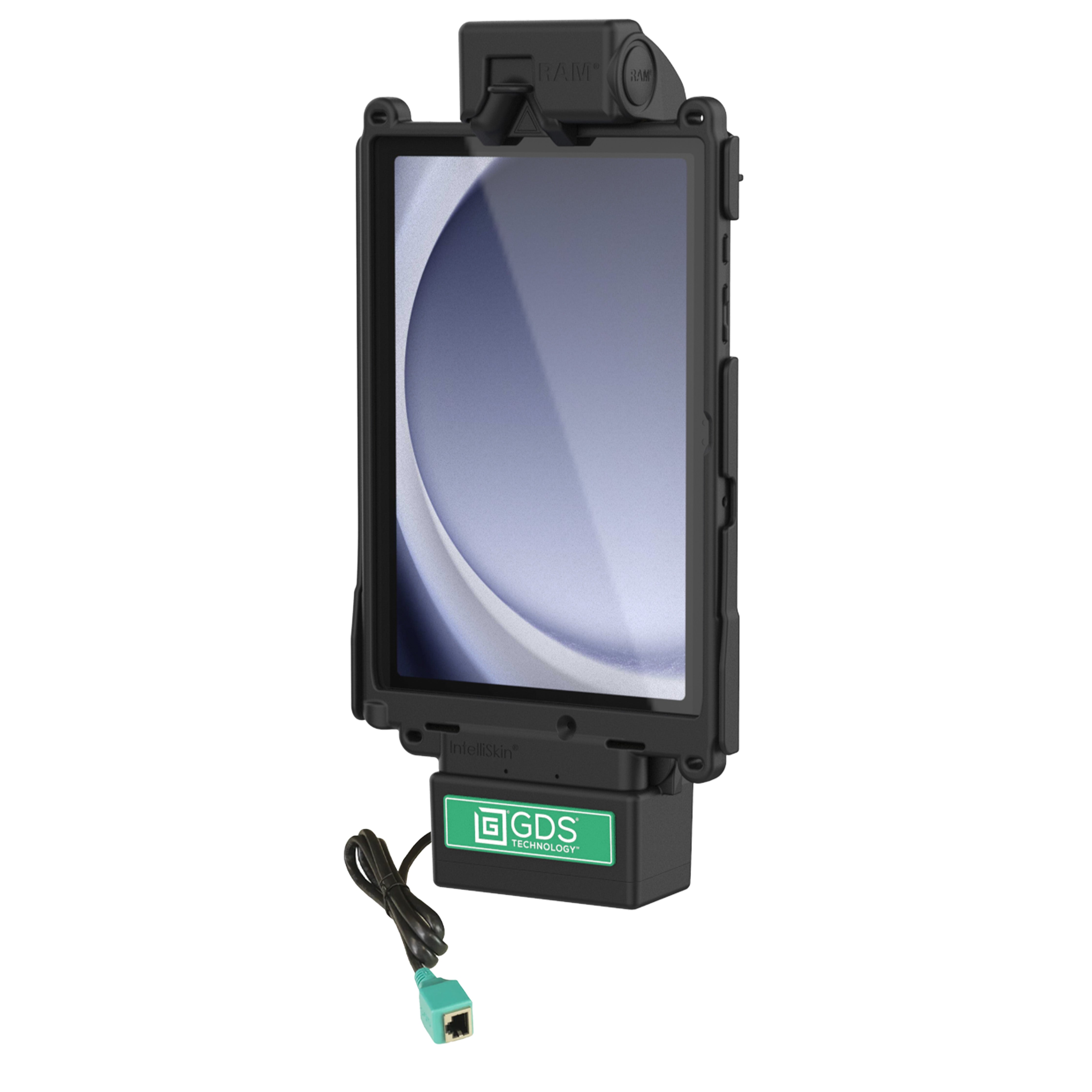 GDS® Tough Dock™ with PoE for Samsung Tab A9+ - Rugged Charging Station & Mount (Model: RAM GDS DOCK SAM88EU) - Ideal for Retail, Warehouse & Industrial Tablet Use