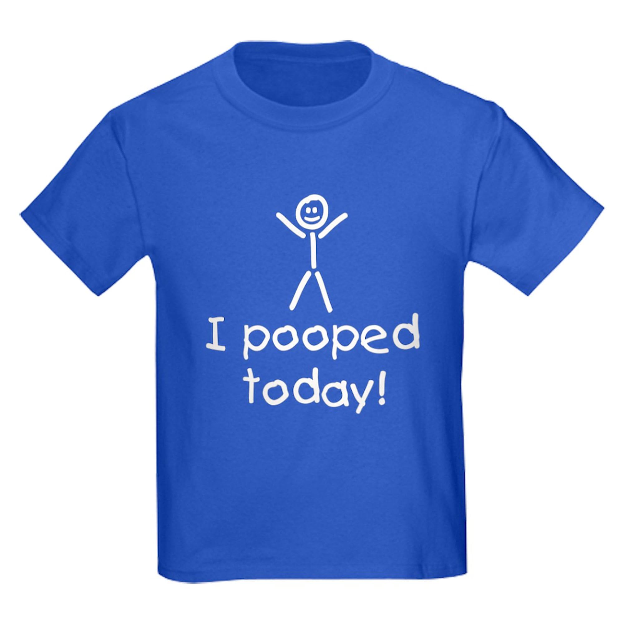 Funny Kids Dark Cotton T-Shirt - 'I Pooped Today' Humor Graphic Tee for Boys & Girls | Playful Gift for Potty Training & Silly Moments