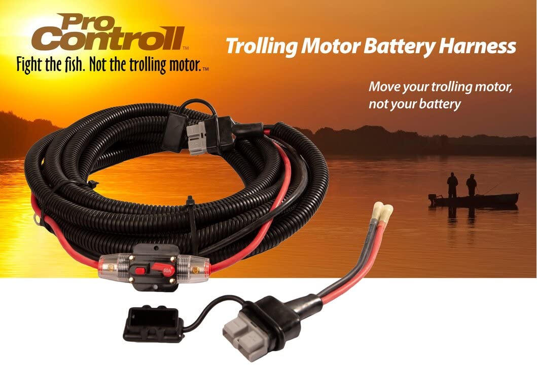 Premium Trolling Motor Quick Connect Battery Harness Kit with 60 AMP Circuit Breaker - Marine Grade Wiring for Bass Boats & Kayaks - Perfect for Freshwater & Saltwater Fishing