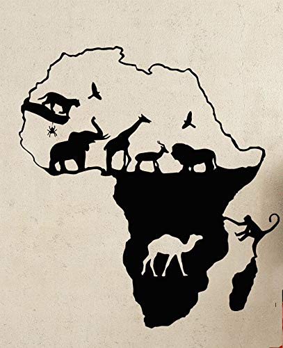 Wild Safari African Map Rubber Stamp Set - Custom Business Logo & Wedding Invitation Stamps - Save The Date Cling Stamp for Travel Themed Events & DIY Crafts