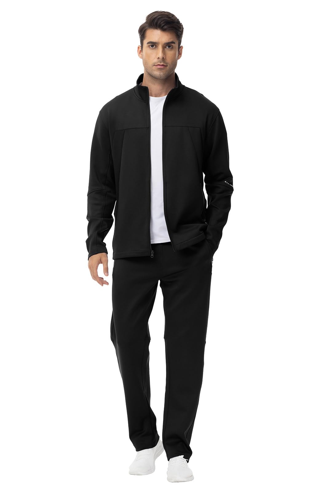 YSENTO Men's 2-Piece Tracksuit Set with Zip Pockets - Comfortable Jogging Suit for Running, Gym & Casual Wear | Breathable Sweatsuit for Workouts & Outdoor Activities