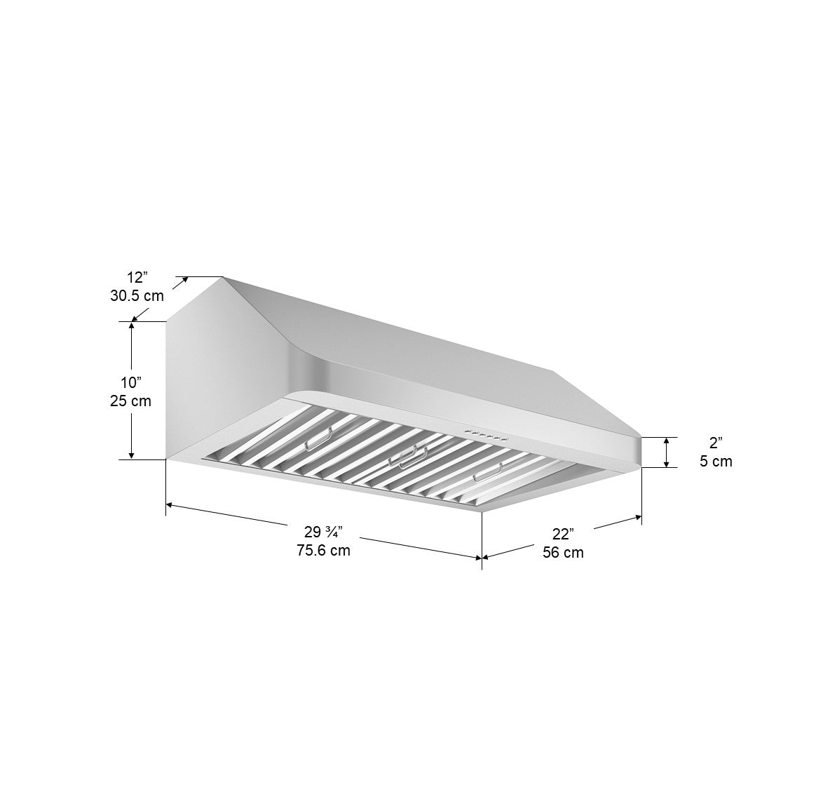UCR630 30-Inch Professional Chef Hidden 600 CFM Ducted Under Cabinet Range Hood - Powerful Kitchen Ventilation for Smoke & Odor Removal - Perfect for Home Cooking, Grilling, and Heavy-Duty Commercial Use