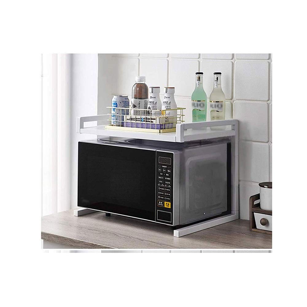 Double Kitchen Microwave Shelf - Adjustable Oven Storage Rack for Countertop Organization | Perfect for Small Spaces & Kitchen Appliances