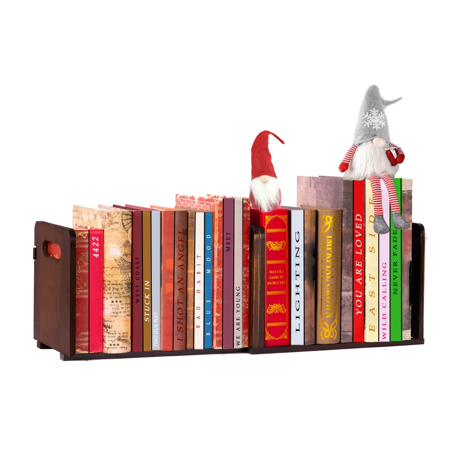Expandable Desktop Bookshelf Organizer - Adjustable 13.2