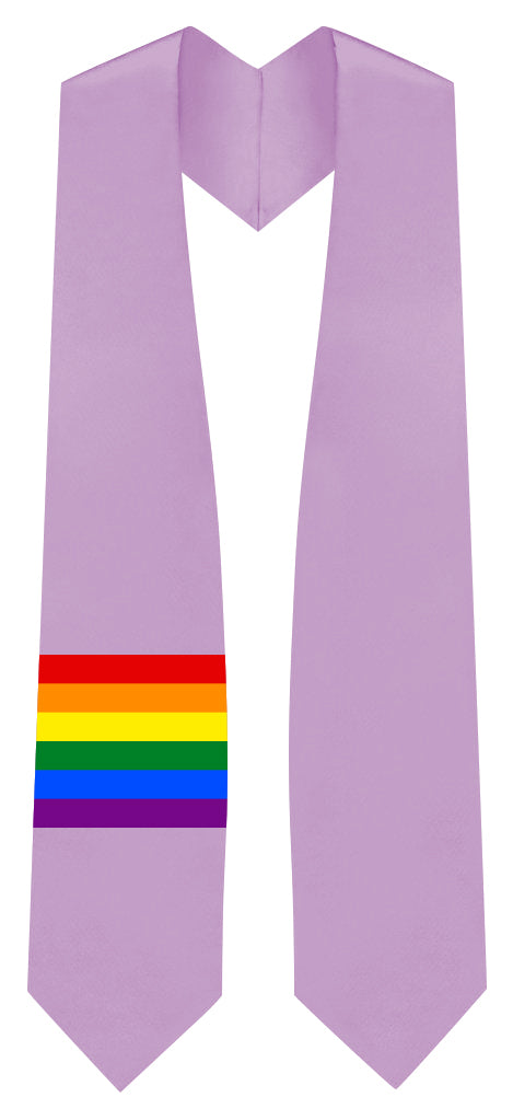 Rainbow LGBTQ Pride Graduation Stole - Lavender Sash for Gay & Queer Graduates - Perfect for Commencement Ceremonies & Pride Celebrations