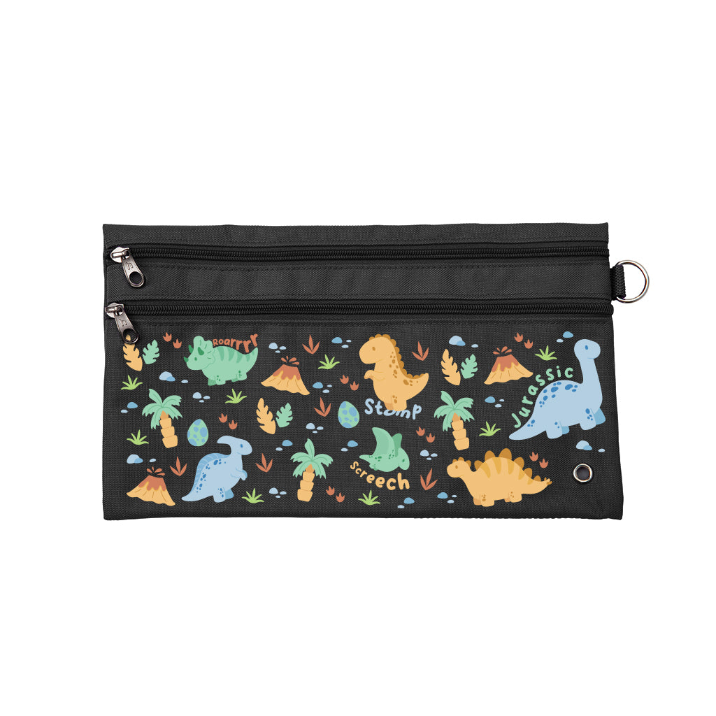 Dinosaur Themed Pencil Case - Jurassic Park Inspired School Supplies for Kids & Students - Perfect for Classroom, Backpack & Homework Organization