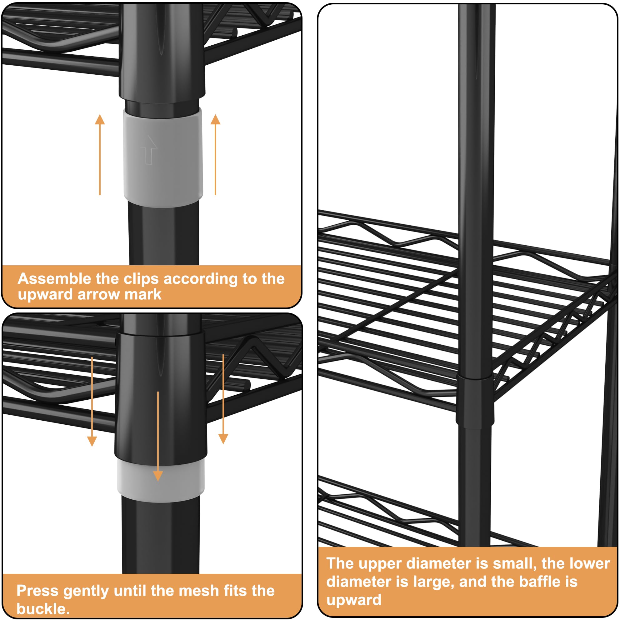 HOMEFORT 5-Tier Heavy Duty Wire Shelving Unit - 29
