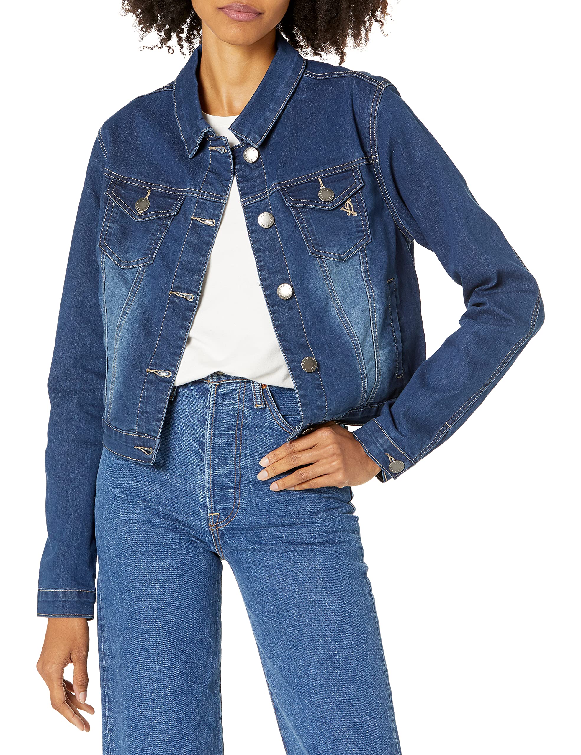 YDX Women's Ripped Raw Hem Cropped Denim Jacket - Black & White | Stylish Distressed Vintage Look for Casual Outfits, Streetwear & Layering