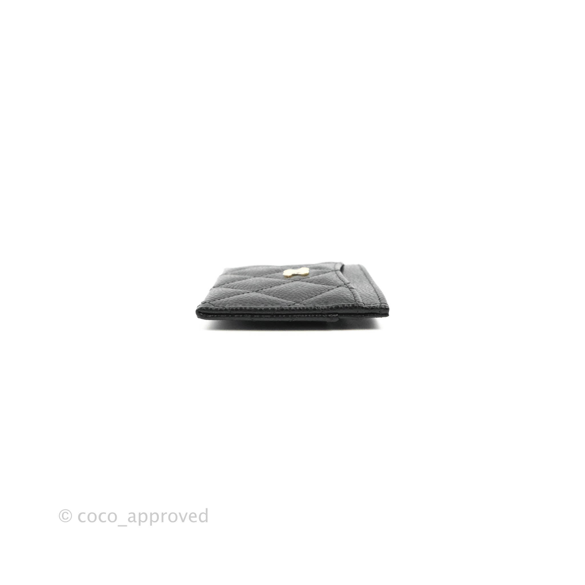 Chanel Classic Flat Card Holder in Black Caviar Leather with Gold Hardware - Perfect for Everyday Use & Luxury Gift Giving