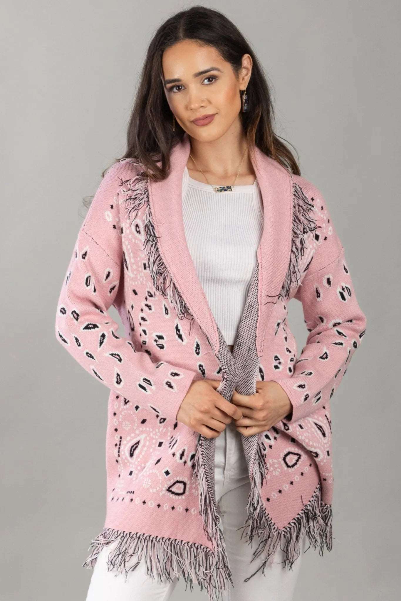 Stylish Paisley Bandana Kimono - Lightweight Floral Print Cover-Up for Women - Perfect for Beach, Yoga, and Summer Outfits