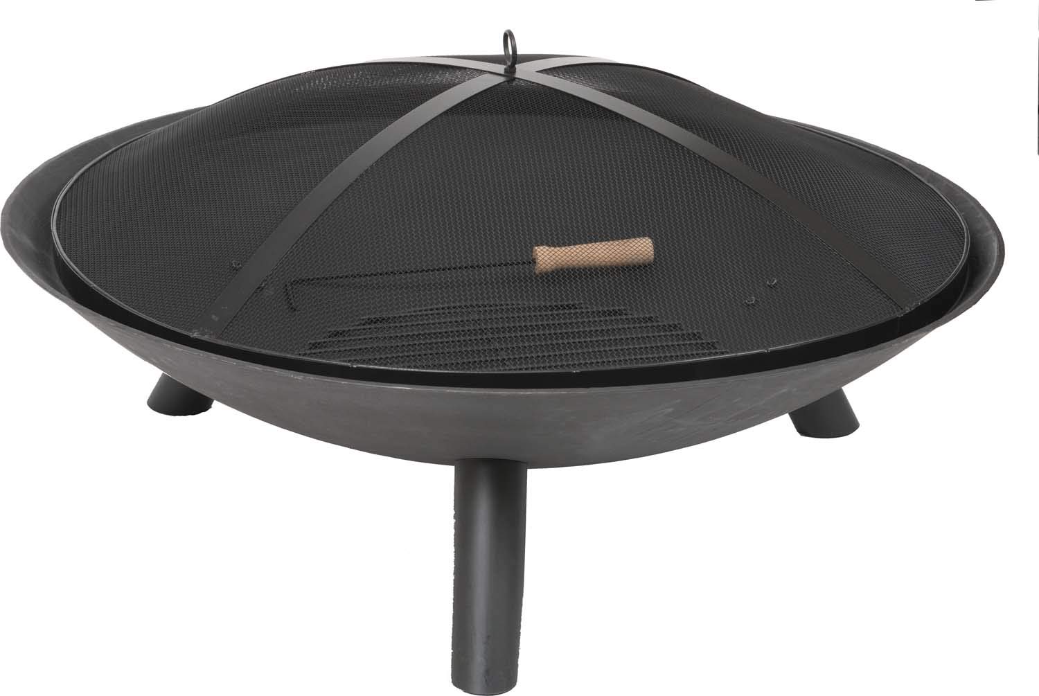 Heavy Duty Deep Bowl Cast Iron Fire Pit for Outdoor Camping, Backyard, Patio, and Garden Gatherings