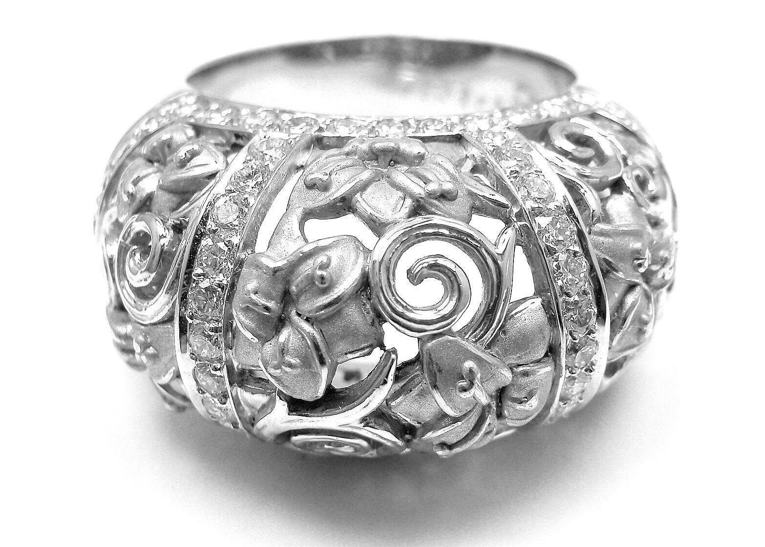 Authentic Carrera Y Carrera Taj Mahal 18k White Gold Diamond Ring with Certification - Luxury Jewelry for Weddings, Anniversaries & Special Occasions