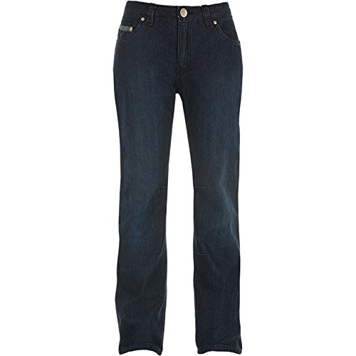 Bull-It Women's Italian Boot Cut SR6 Motorcycle Jeans - Blue Denim Riding Pants (Size 33/W06) for Comfort & Protection on Long Rides