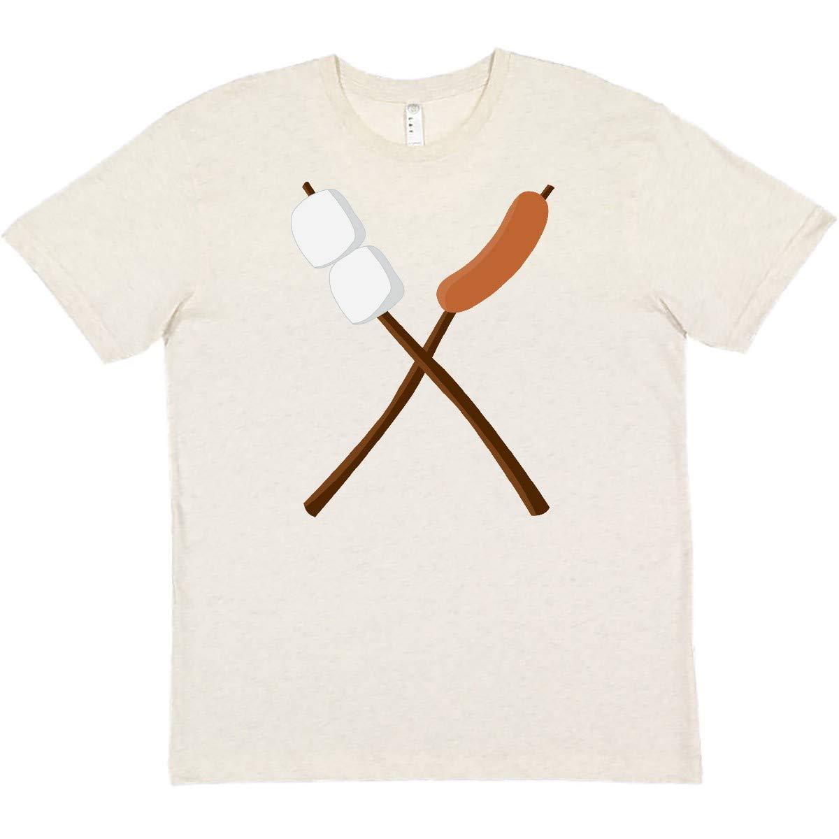 Inktastic Hot Dog on a Stick Funny Camping T-Shirt for Men & Women - Perfect for Outdoor Adventures, BBQ Parties & Summer Vacations