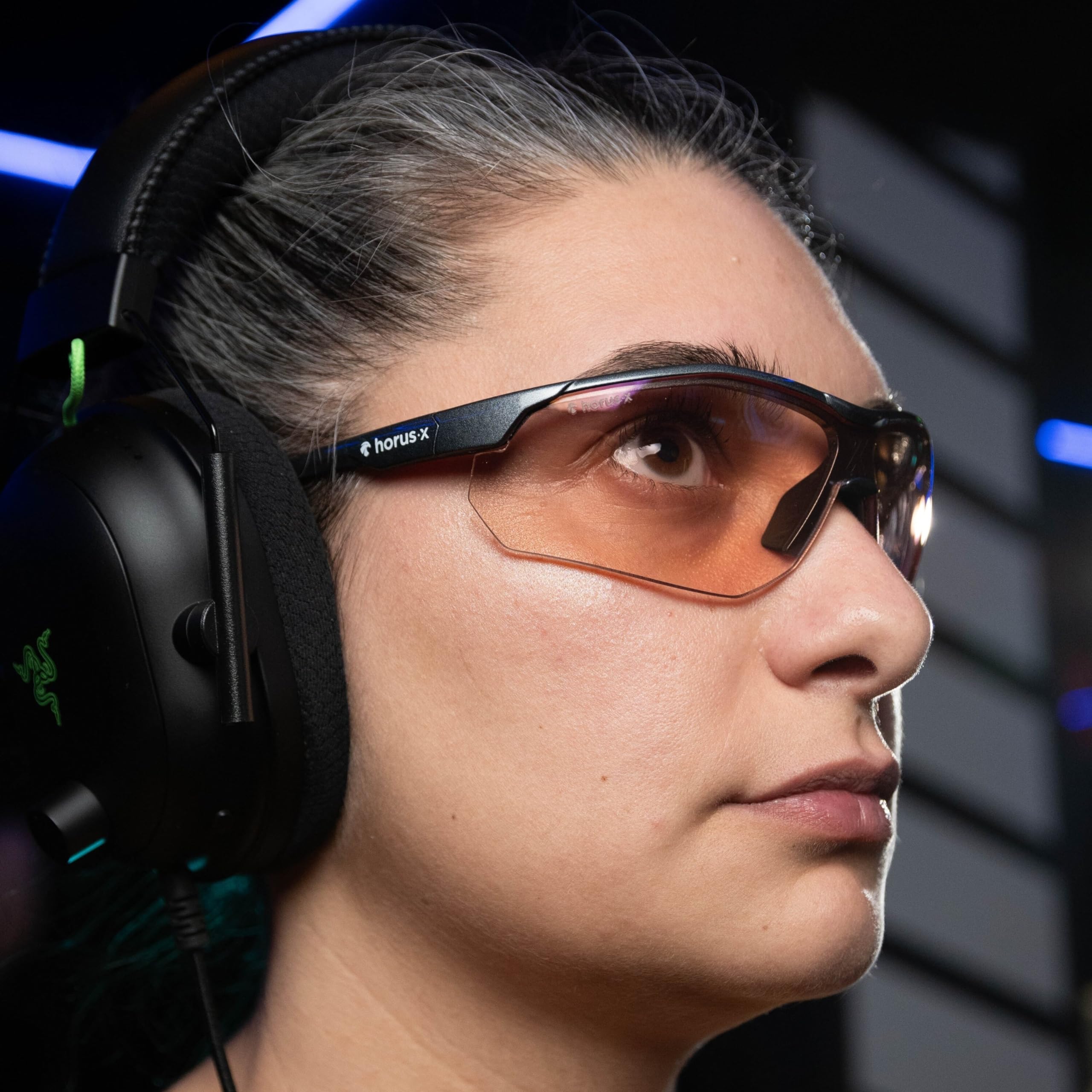 Horus X Blue Light Blocking Glasses for Men & Women - Anti Glare Gaming Glasses with Comfort Fit for eSports & Digital Eye Strain Relief - ProXima Model - Perfect for Gaming, Office Work & Screen Time