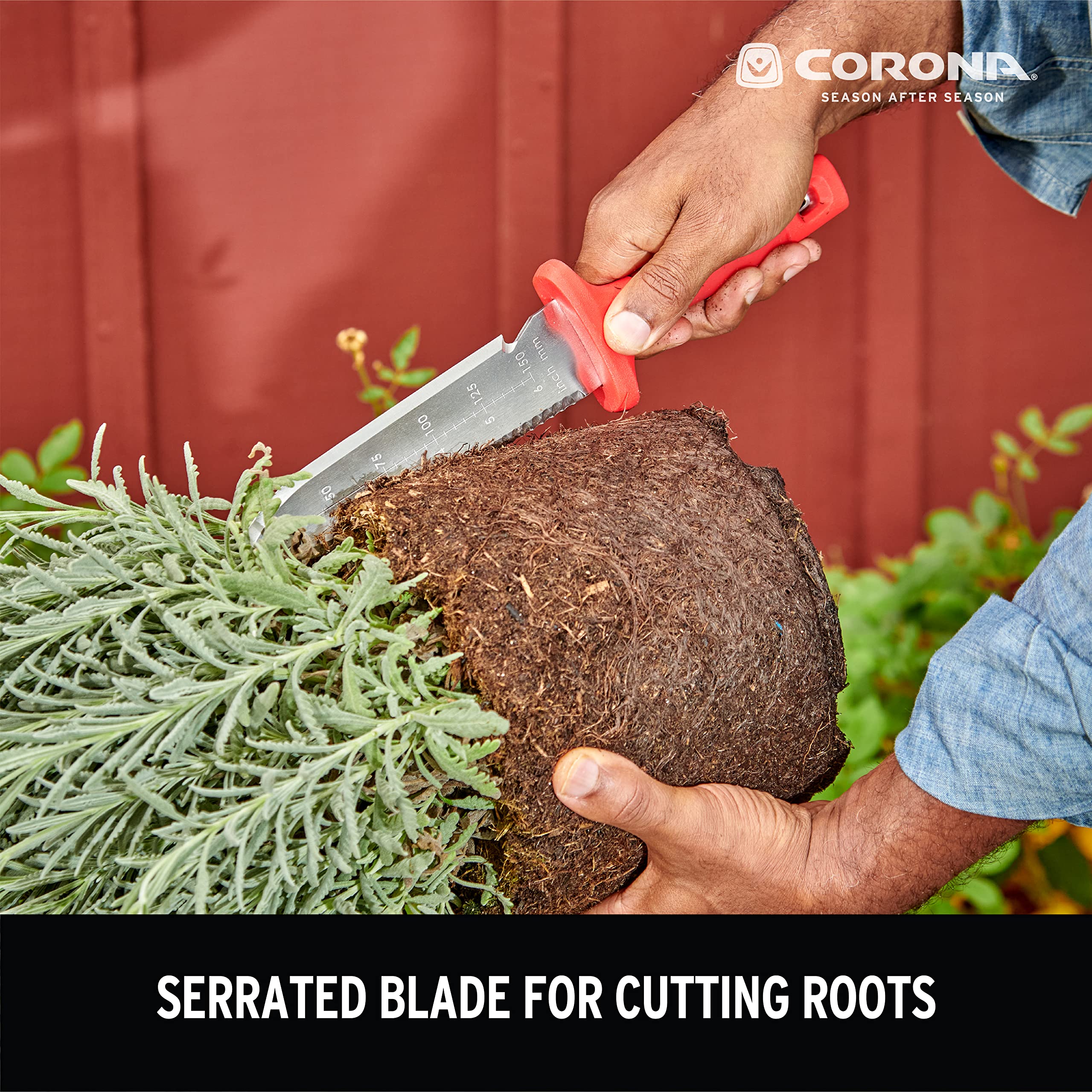 Corona Tools CT15409 Hori Hori Garden Knife - 7 Inch Stainless Steel Blade with Sheath - Best for Weeding, Digging & Planting - Perfect for Gardening, Landscaping & Outdoor Activities
