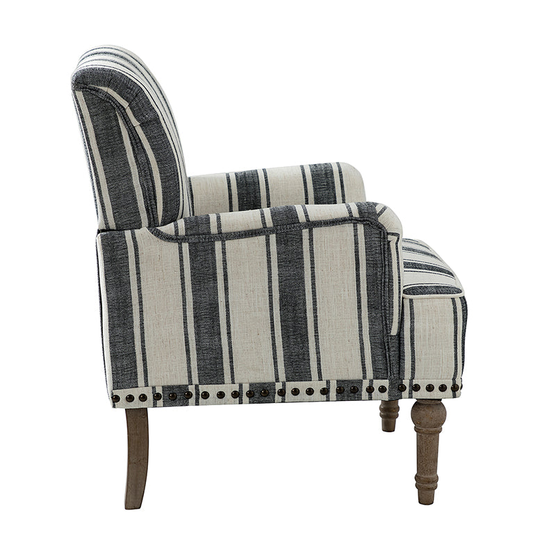 Lecce Armchair - Modern Upholstered Accent Chair for Living Room, Bedroom & Office - Comfortable Lounge Seating with Sturdy Wooden Legs
