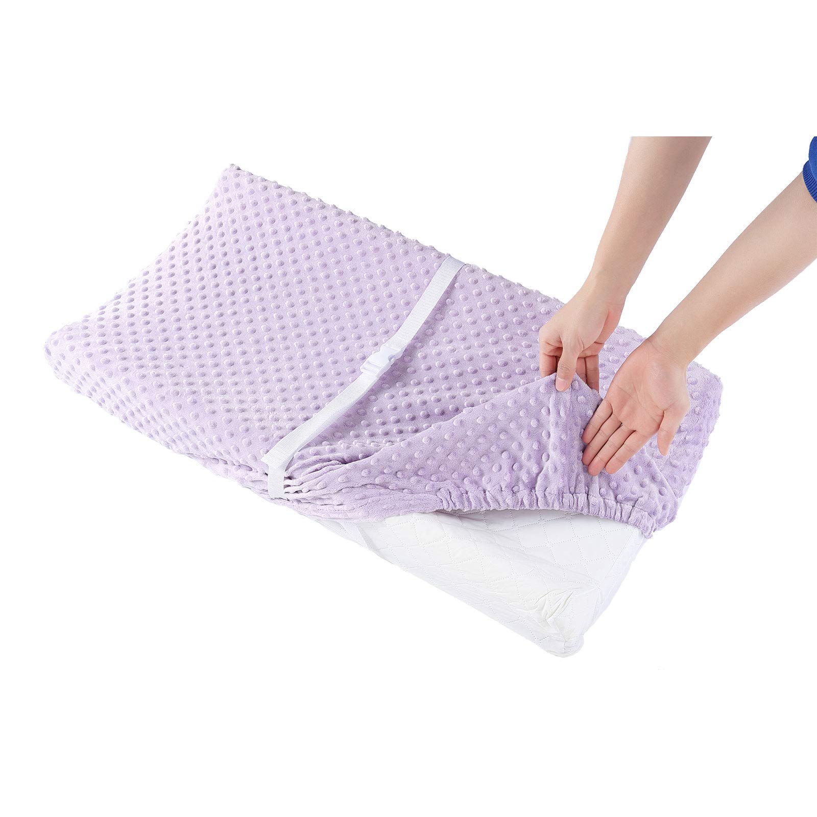 Soft Minky Dot Baby Changing Pad Cover - Ultra Comfortable & Safe for Newborns, Girls & Boys - Fits 32