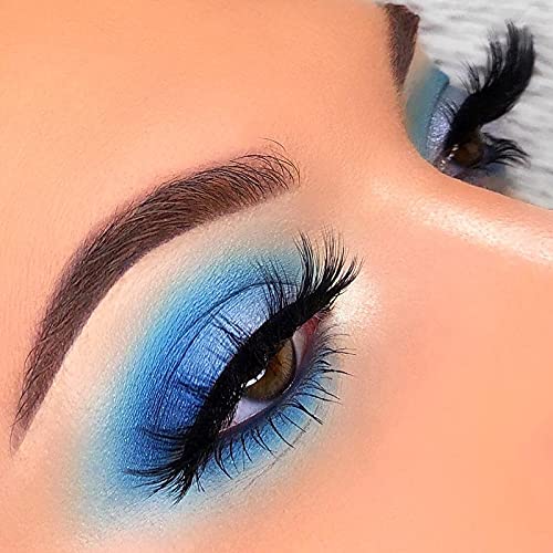 Blueberry Pressed Pigment Eyeshadow Palette - Matte & Shimmer Blue Eyeshadow Set | Travel-Friendly Makeup Palette for Everyday & Party Looks | S.F.R. COLOR Professional Eyeshadow Kit