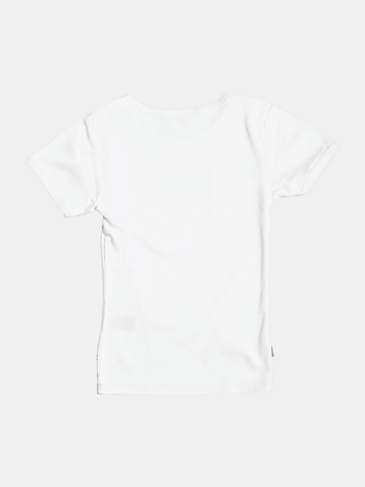 Misfit Desteena Ribbed T-Shirt for Women - Soft Stretch Cotton Blend Tee - Casual & Layering Essential for Everyday Wear