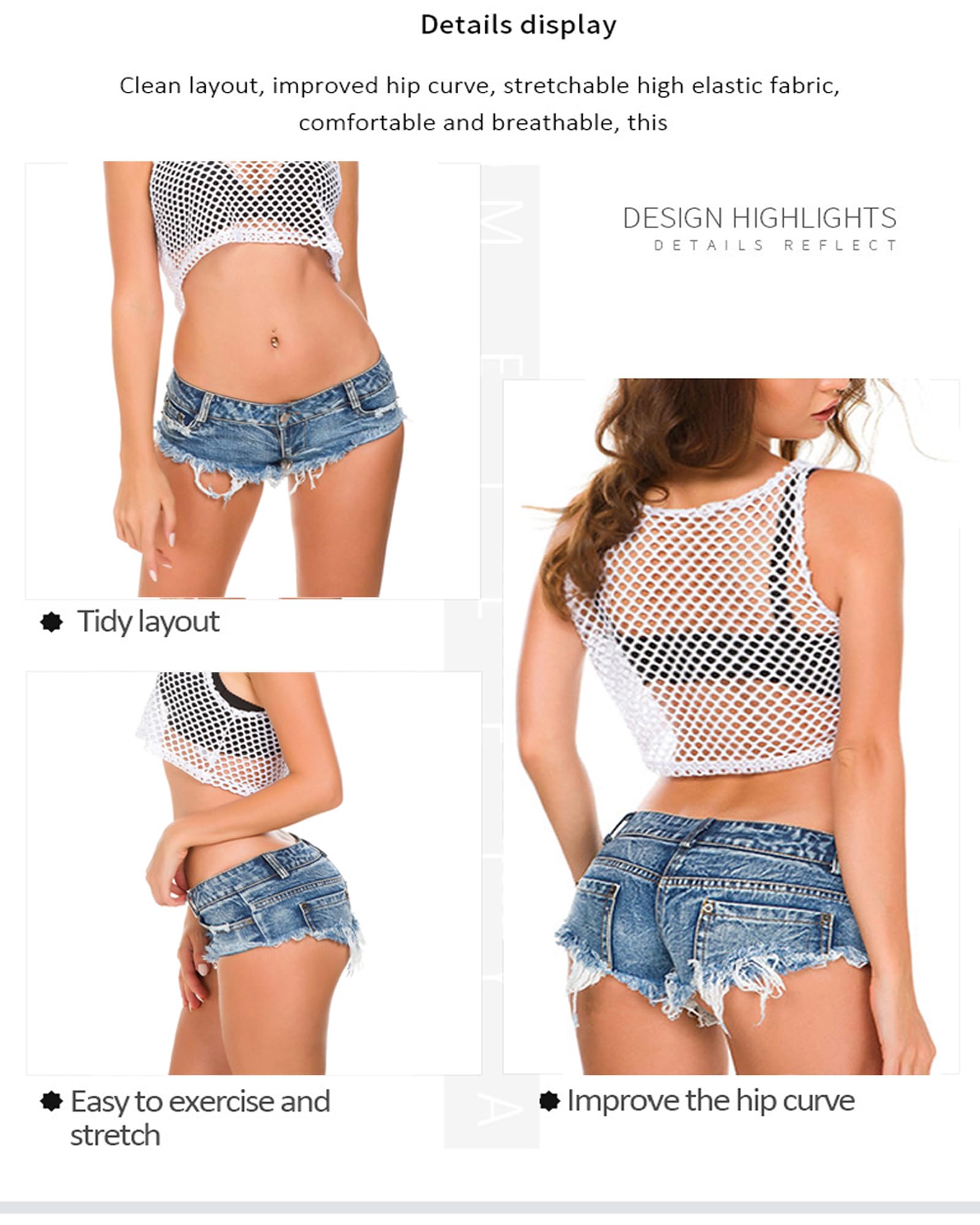 Women's Ripped Distressed Skinny Denim Shorts - Sexy High Waisted Jean Hot Pants for Summer | Perfect for Casual Outfits, Beach Vacations & Night Out