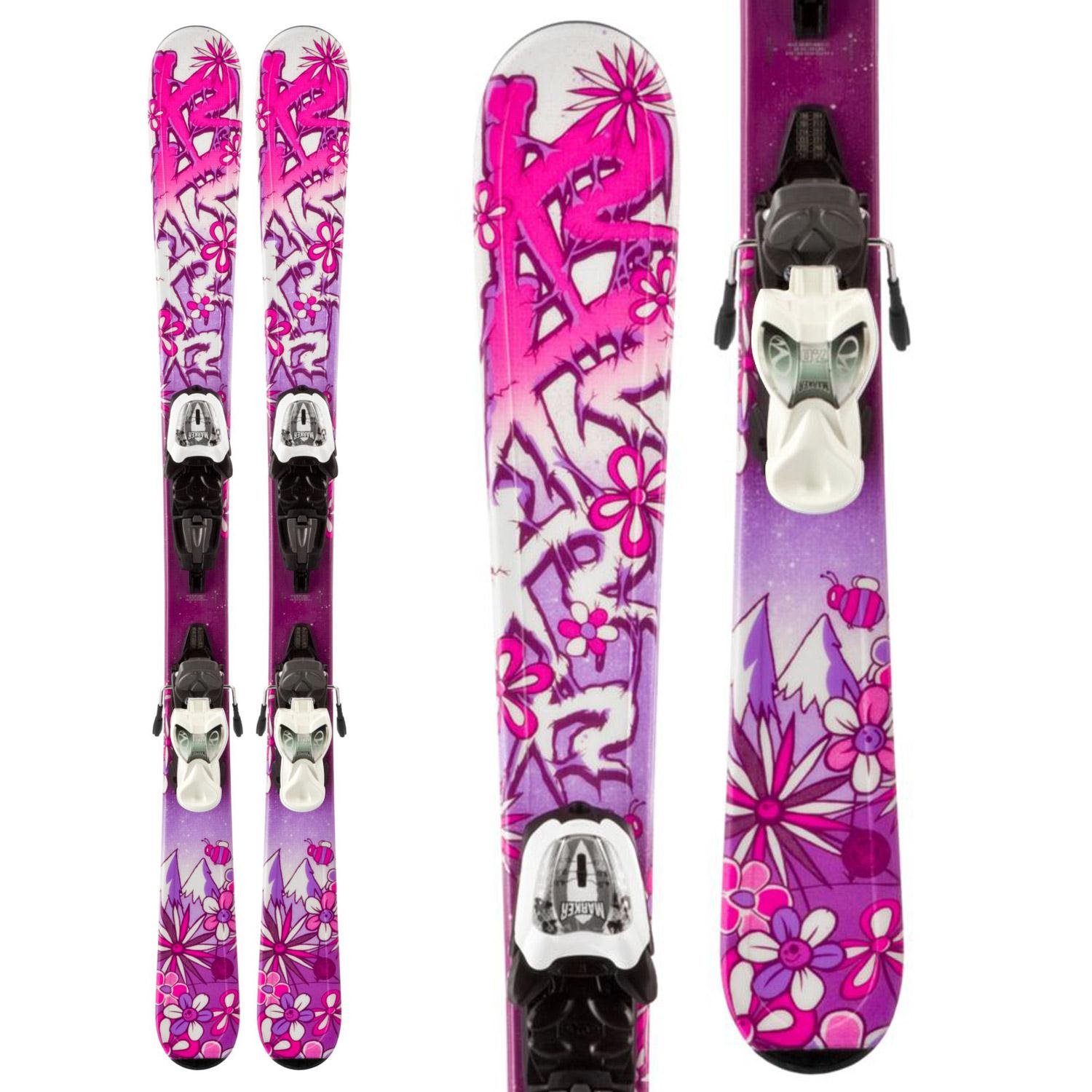 K2 Youth Luv Bug Fastrak2 7.0 Ski and Binding System for Kids - Perfect for Beginner Skiers & Snow Adventures (2012-2013 Model)