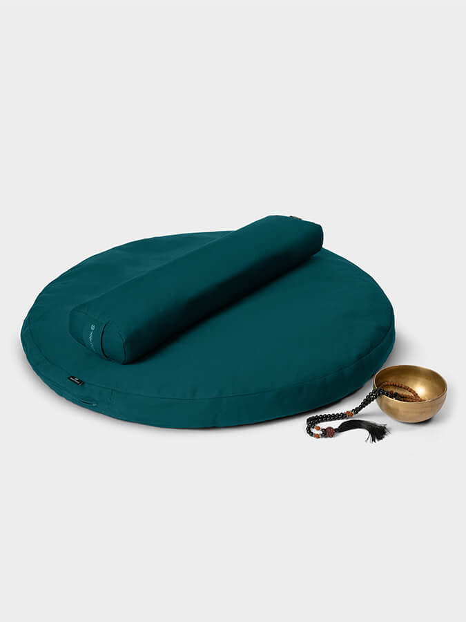 Organic Round Zabuton Meditation Cushion Kit for Yoga & Pranayama - Comfortable Floor Cushion for Meditation, Zen Practice, and Relaxation at Home or Studio