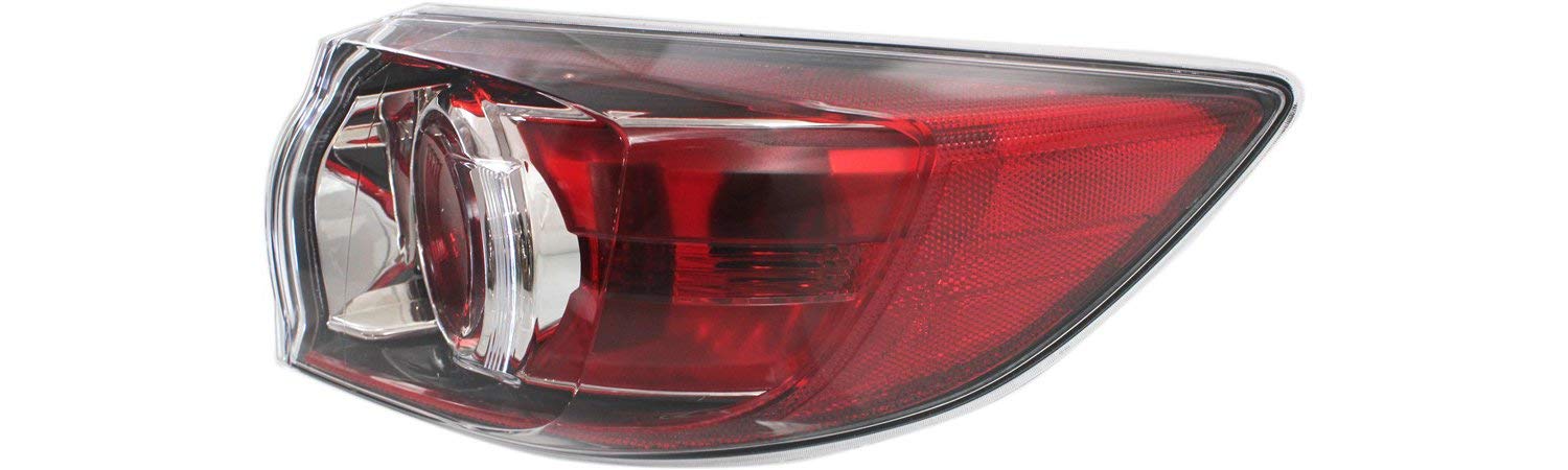 Garage-Pro 2-Piece Tail Light Set Compatible with 2010-2013 Mazda 3 Hatchback - Halogen Bulbs Included - Driver & Passenger Side - Body Mounted Standard Type - Perfect for Night Driving & Vehicle Safety Enhancement
