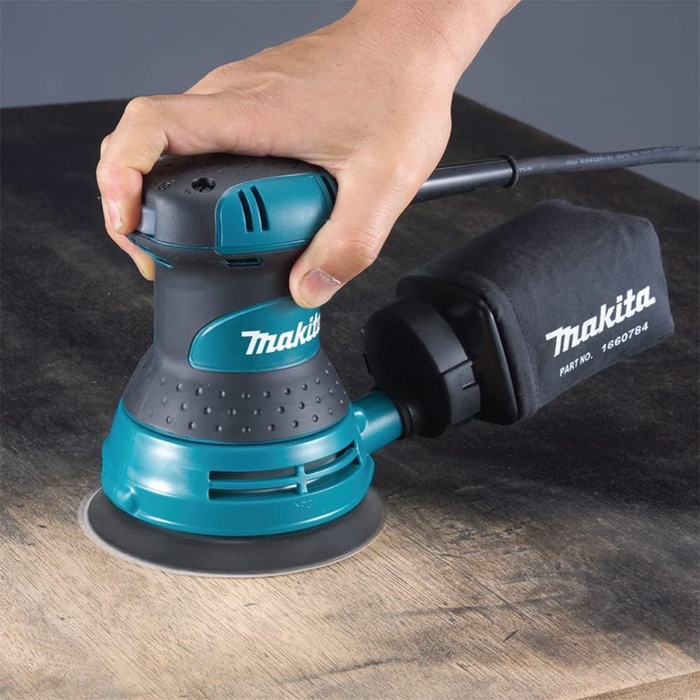 Makita BO5030 5-Inch Random Orbital Sander - Professional Woodworking Tool for Sanding & Finishing | Perfect for DIY Projects, Furniture Refinishing & Surface Preparation