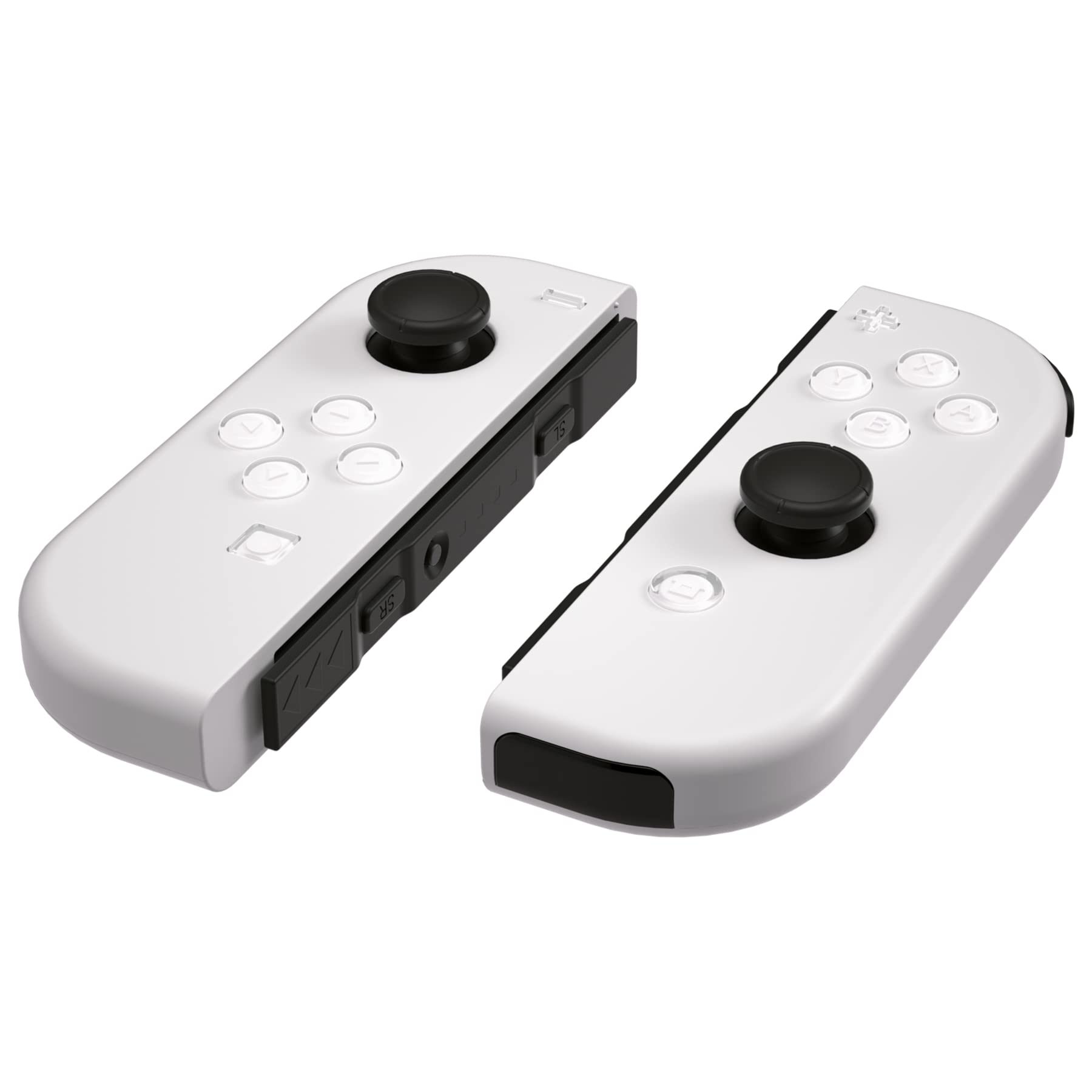 eXtremeRate White & Clear Jelly Buttons for Nintendo Switch JoyCon - Custom ABXY Direction Home Capture + - Keys, DIY Replacement Face Buttons for Switch & Switch OLED | Gaming Accessories for Enhanced Controller Experience