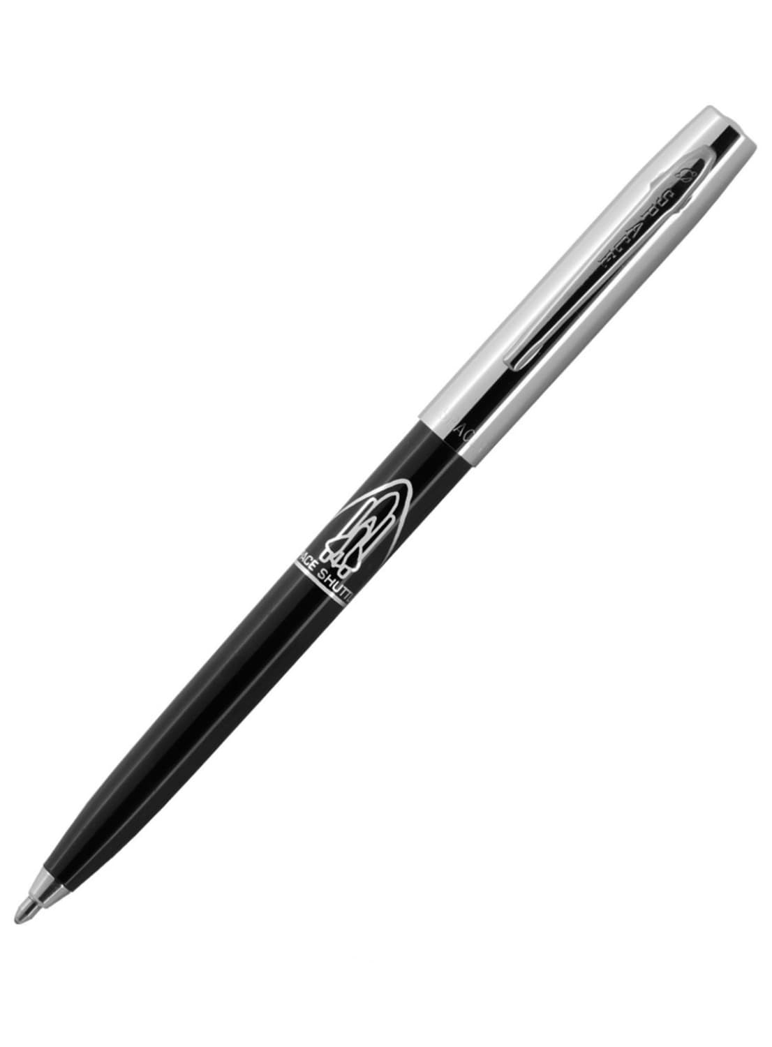 Fisher Space Cap O Matic Ballpoint Pen - Black with Shuttle Imprint - Perfect for Astronauts, Collectors & Everyday Writing