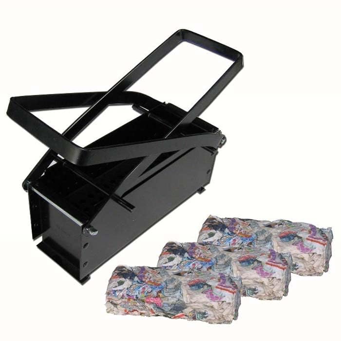Eco-Friendly DIY Newspaper Briquette Maker - Heavy Duty Iron Paper Log Press for Fireplace, Wood Stove & Camping - Perfect for Home Heating & Outdoor Adventures