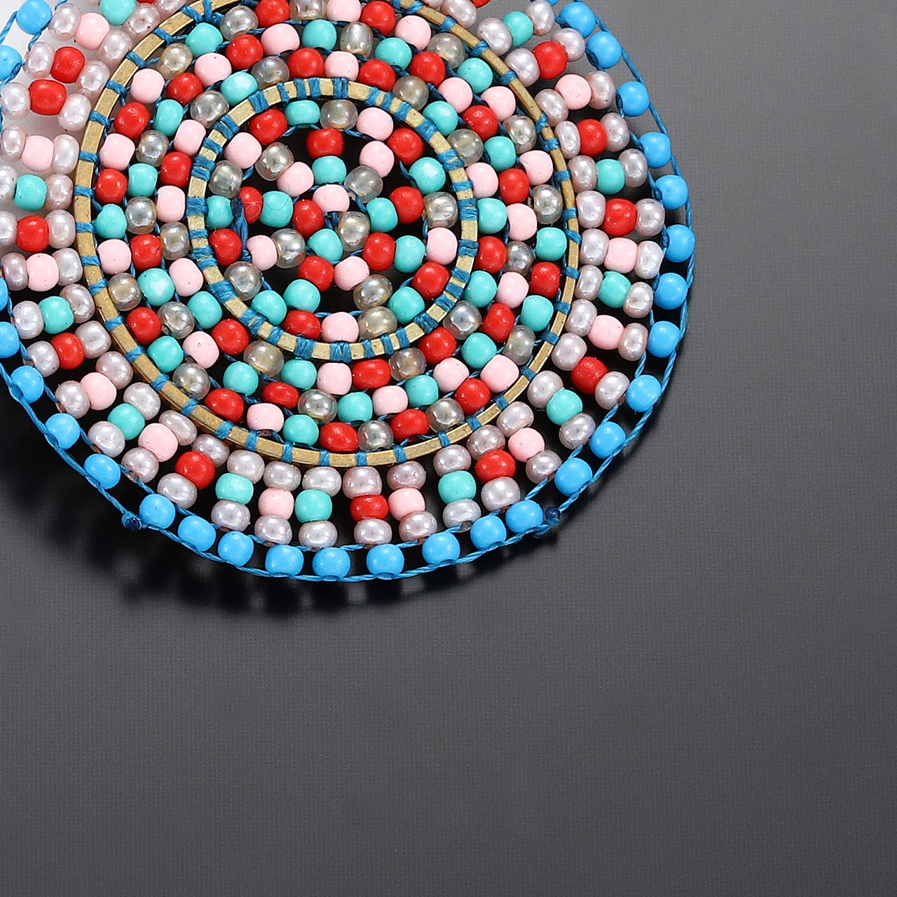 Handmade Boho Beaded Drop Earrings for Women - Colorful Statement Dangle Earrings | Summer Beach Jewelry, Wedding Accessories, Party Gifts