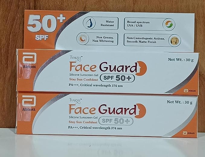 LARUPA SPF 50 Silicone Sunscreen Gel with PA+++ Protection - 2 Pack (60g Total) | Waterproof, Non-Greasy Face Sunscreen for Outdoor Sports, Beach & Daily Use