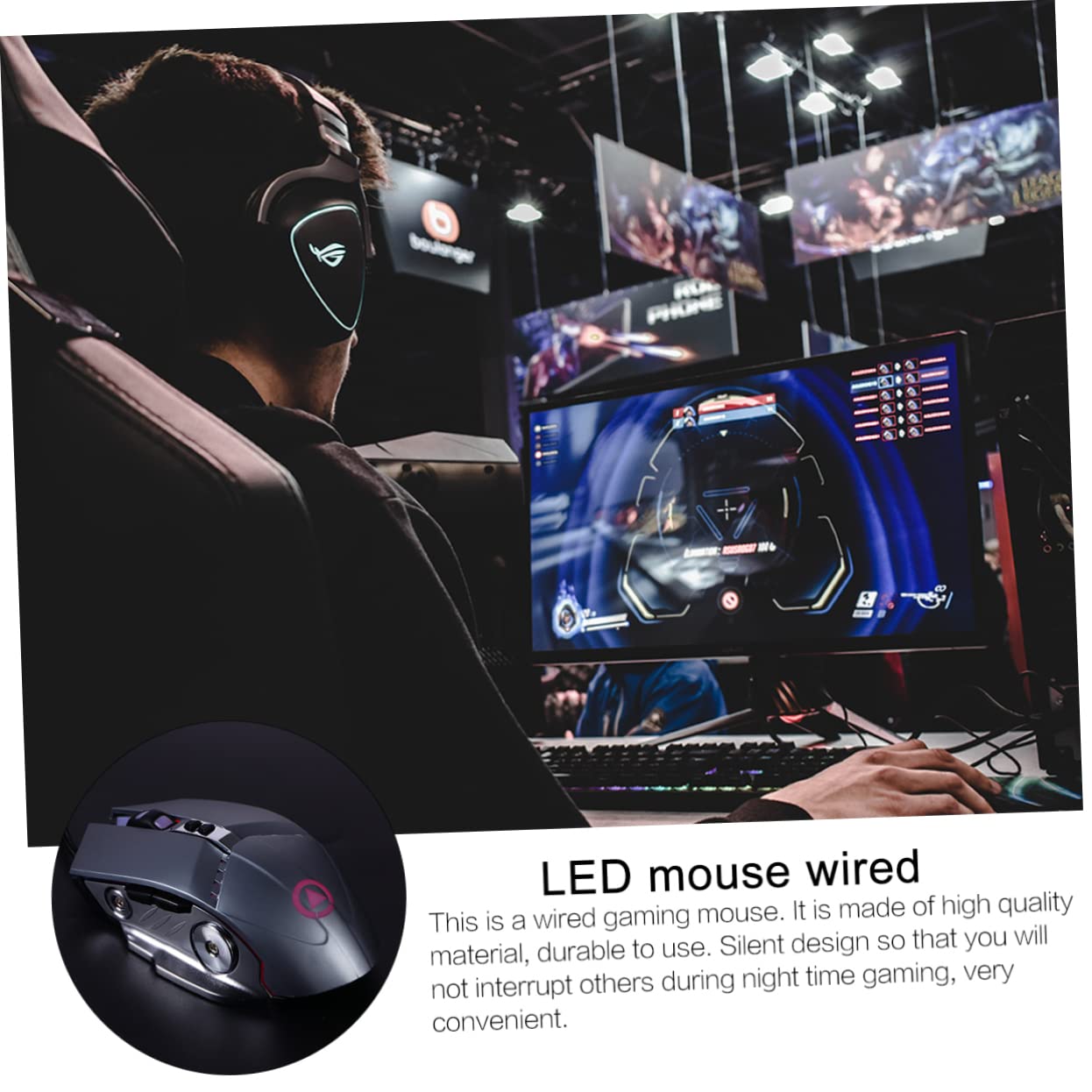 Gadpiparty 3pcs Silent Mechanical Mouse with Backlit, Corded USB Laptop Mouse for Office, Gaming, and Home Use