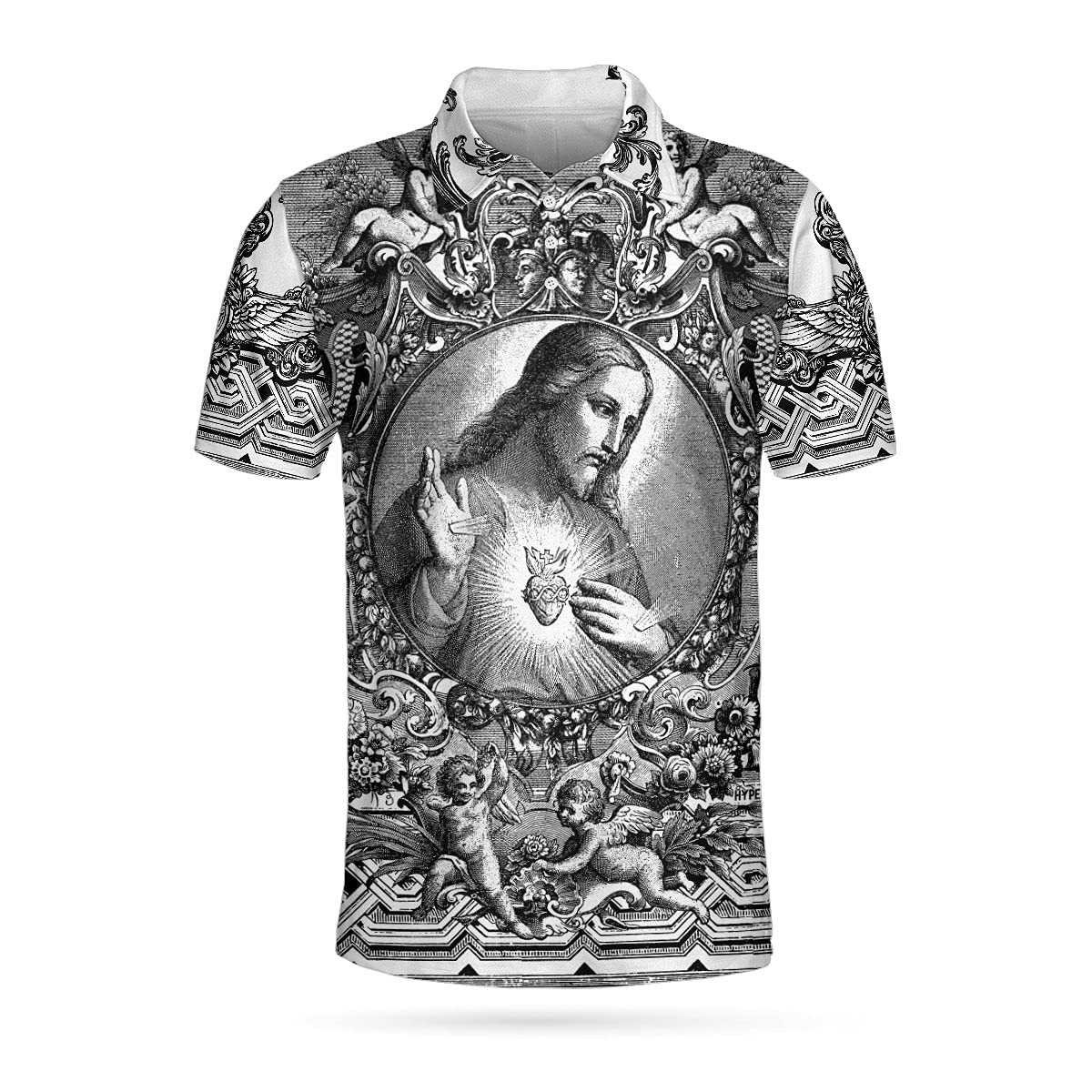 HYPERFAVOR Christian T-Shirts for Men - Jesus Inspired Short Sleeve Polo Shirts - Religious Apparel for Church, Bible Study & Daily Wear