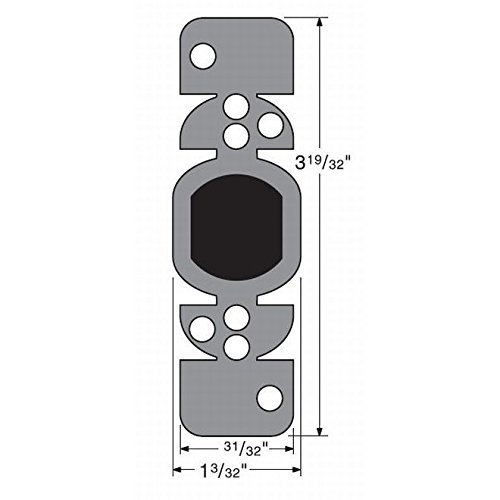 Kwikset KWIK 81640 Plastic Strike Box - Durable Door Latch Strike Plate for Home Security - Perfect for Interior & Exterior Doors, Gates and Cabinets