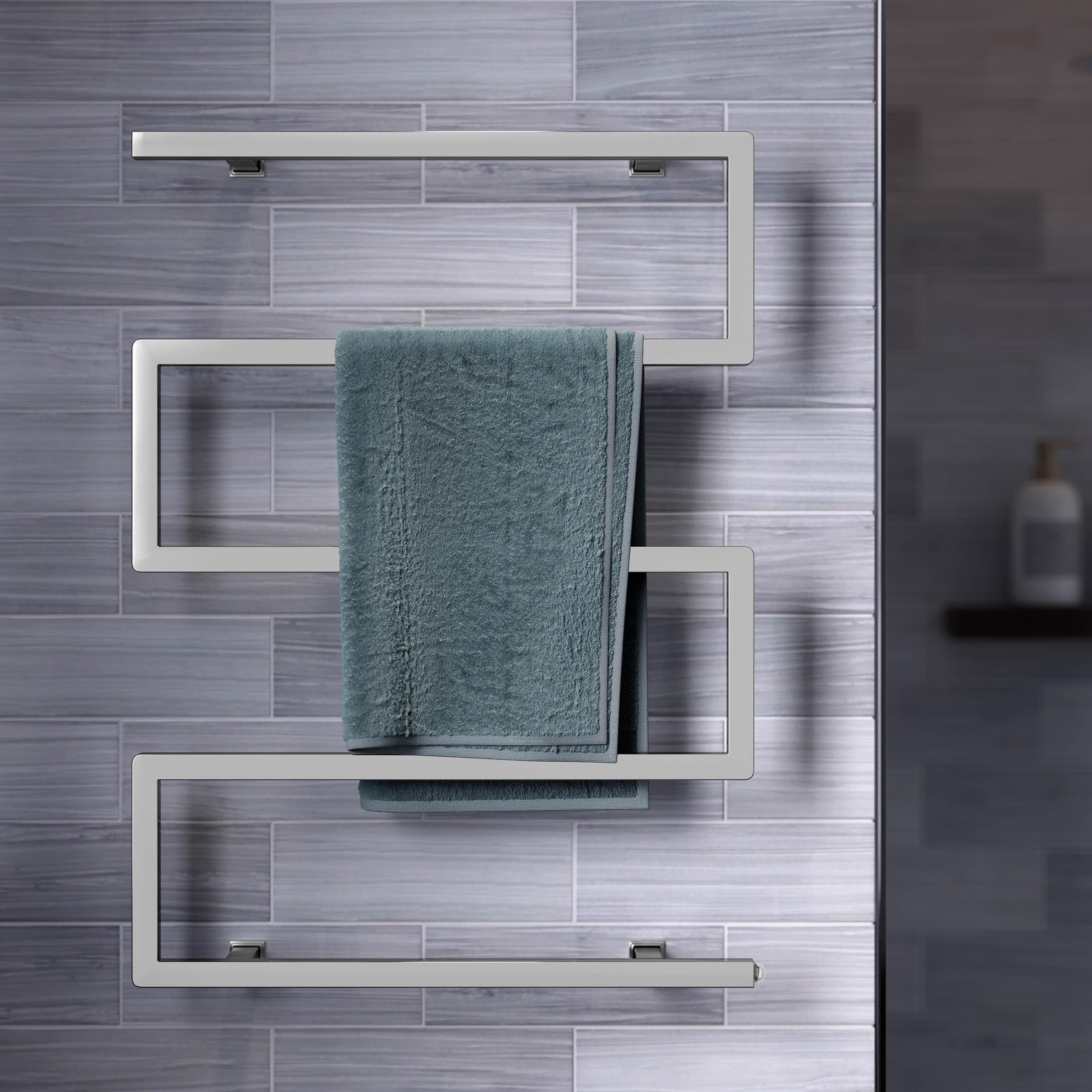 Swiss Madison Voltaire 5-Bar Electric Towel Warmer - Chrome Heated Towel Rack for Bathroom - Perfect for Spa, Luxury Hotels & Modern Home Bathrooms