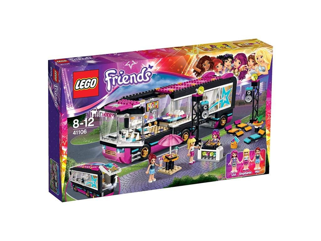 LEGO Friends 41106 Pop Star Tour Bus Building Toy Set - Creative Play for Kids Ages 6-12 | Perfect for Birthday Gifts & Pretend Music Adventures