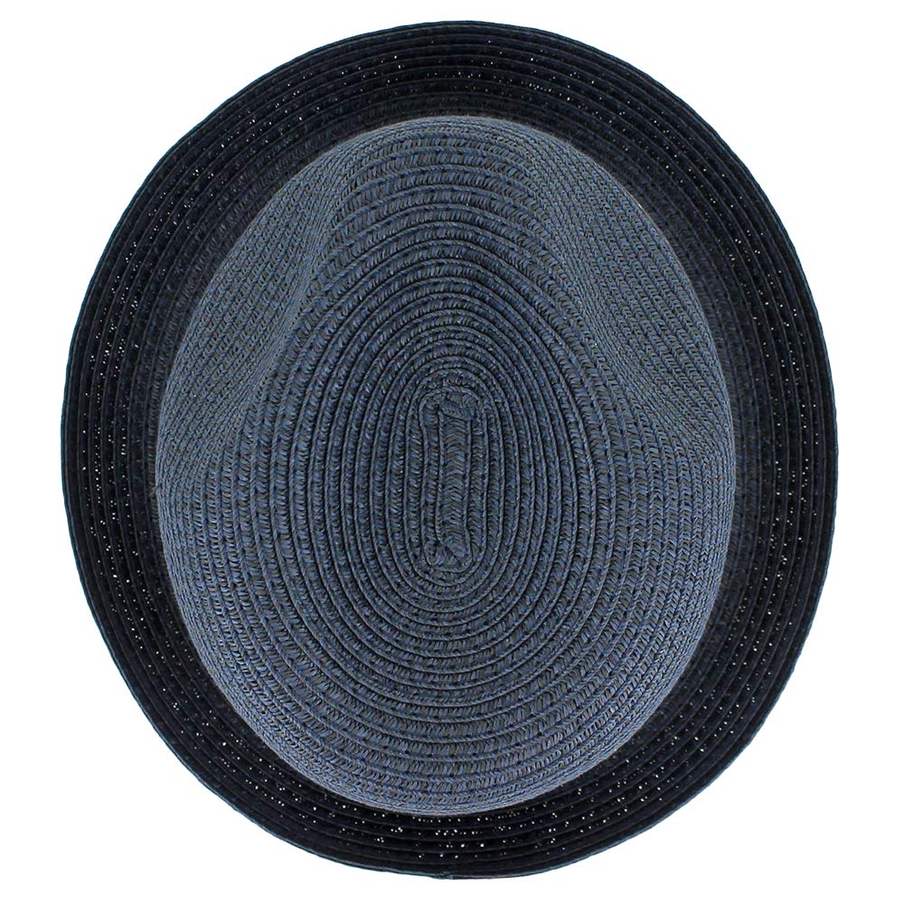 Straw Hat for Men & Women - Summer Dax in Black/Navy - XXL for Outdoor & Beach