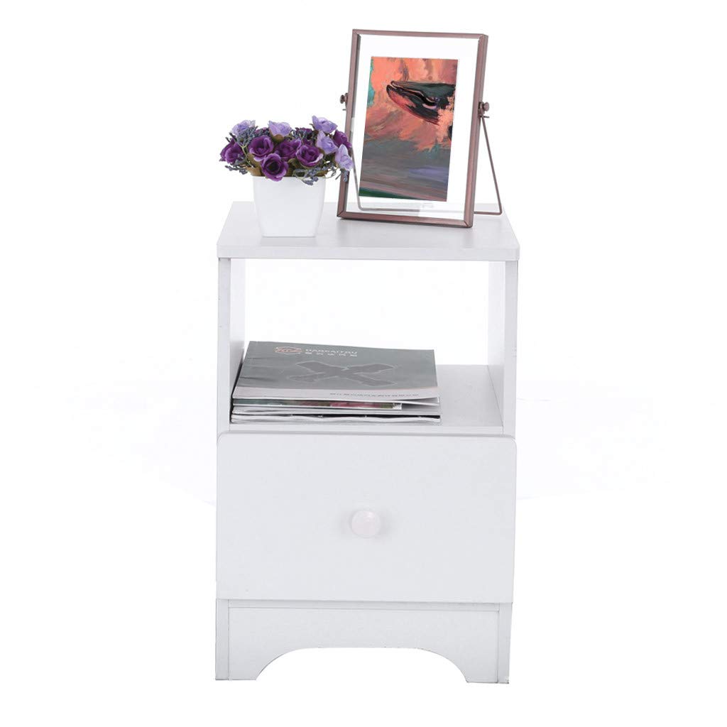 Modern Nightstand with Double Drawers - Bedside Storage Cabinet for Bedroom, Easy Assembly, Compact Bedside Table for Small Spaces | Perfect for Storing Books, Lamps & Bedroom Essentials