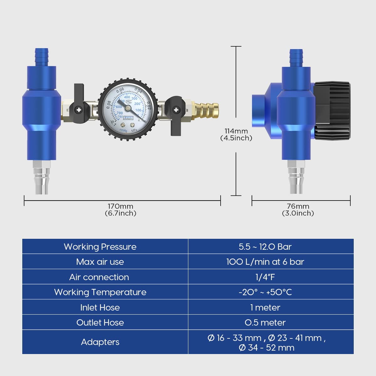 MR CARTOOL Coolant Vacuum Refill Kit - Professional Cooling System Refiller with Pressure Gauge Tester & 3 Size Adapters - Perfect for Car Radiator Maintenance and DIY Auto Repair