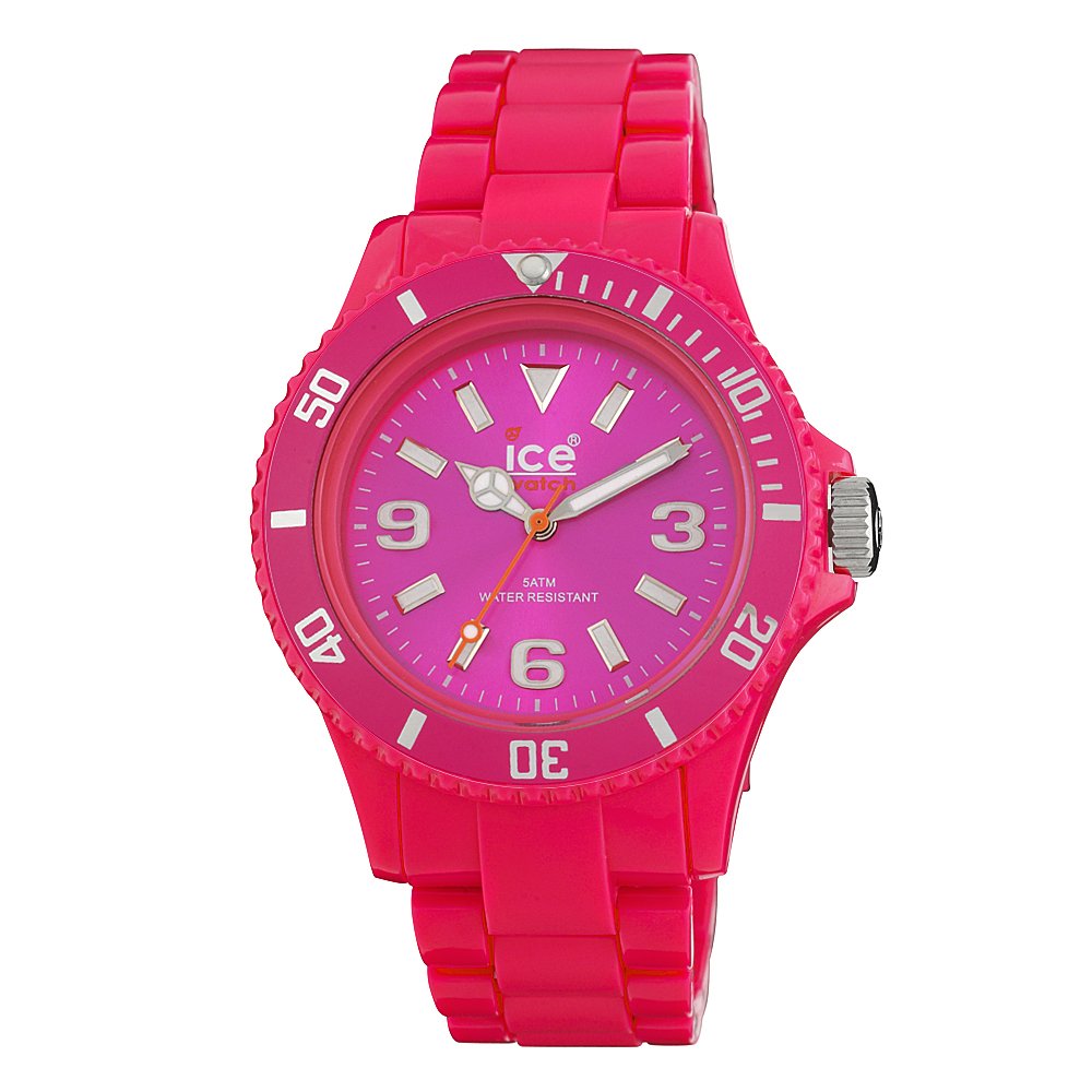 Ice-Watch Women's Classic Fluo Pink Polycarbonate Watch - Stylish Waterproof Wristwatch for Everyday Wear, Sports & Fashion Accessories